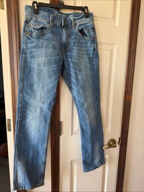 Wrangler Men’s Slim Straight Jeans - Light Blue Wash 30W 32L